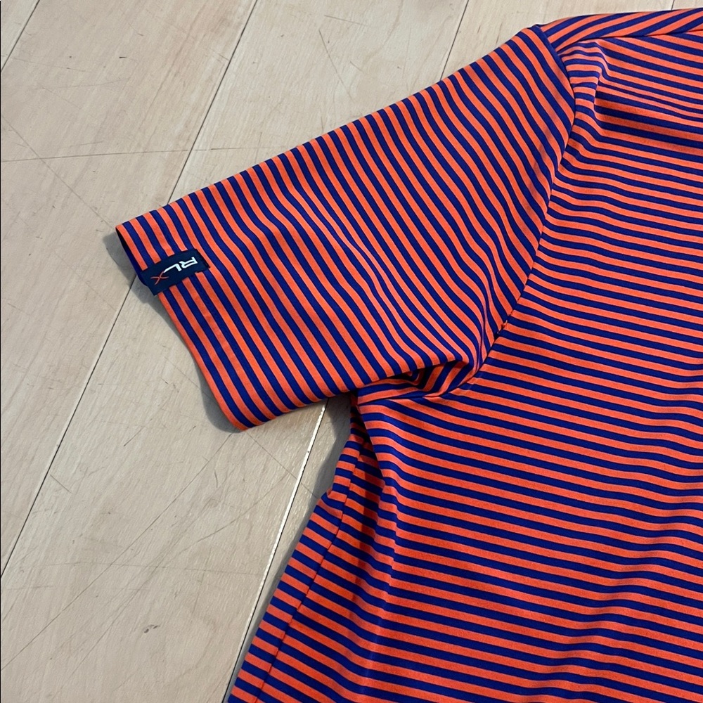 RLX Ralph Lauren Men's Classic Fit Performance Striped Polo Shirt - Picture 4 of 5